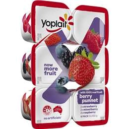 Yoplait Berry Punnet Mixed Yoghurts  6 Pack