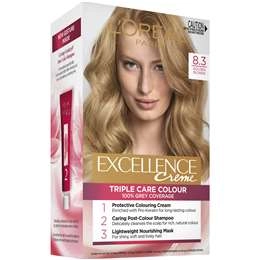 L'oreal Excellence Creme Hair Colour 8.3 Golden Blonde Each