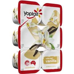 Yoplait Vanilla Yoghurts  6 Pack