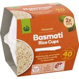 Woolworths Basmati Rice Microwave Cup  2 X125g