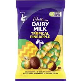 Cadbury Dairy Milk Pineapple Chocolate Easter Eggs 118g