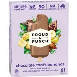 Proud & Punch Choc Banana Smoothie Pops  6 Pack