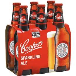 Coopers Sparkling Ale Stubbies 375ml X 6 Pack