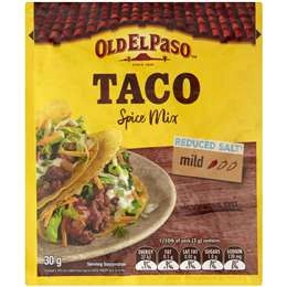 Old El Paso Reduced Salt Taco Spice Mix Taco Spice Mix 30g