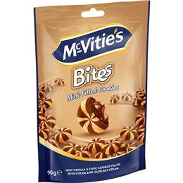 Mcvitie's Bites Mini Filled Cookies Vanilla & Choc 90g