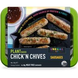 Unreal Co. Plant Based Chick'n Chives Sausages 350g