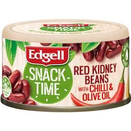 Edgell Snack Time Red Kidney Beans Salad Topper With Chilli 70g