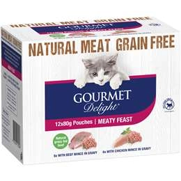 Gourmet Delight Meaty Feast  80g X12 Pack