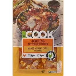 Woolworths Cook Boneless Butterflied Spiced Mango Glaze Chicken 850g - 1.25kg