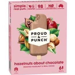 Proud & Punch Hazelnuts About Chocolate Frozen Dessert Sticks 6 Pack