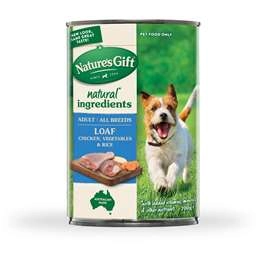 Nature's Gift Adult Wet Dog Food Loaf Chicken Vegetables & Rice 700g