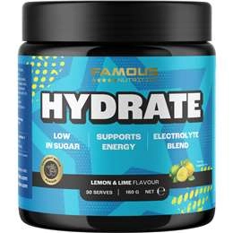 Famous Nutrition Hydrate Electrolyte Blend Lemon & Lime 180g