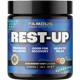 Famous Nutrition Rest Up Powder Strawberry Kiwi Flavour 160g