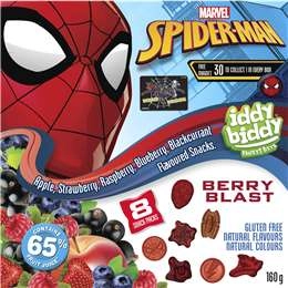 Iddy Biddy Fruit Snacks Berry  20g X8 Pack