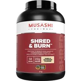 Musashi Shred & Burn Van Milkshake Powder 2kg