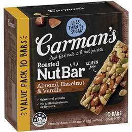 Carman's Nut Bars Almond, Hazelnut & Vanilla 10 Pack