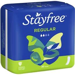 Stayfree Regular Pads Regular No Wings 20 Pack