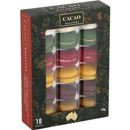 Cacao Christmas Macarons  18 Pack