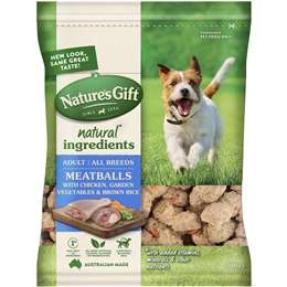 Nature's Gift Chilled Fresh Dog Food Meatballs With Chicken 700g