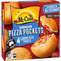 Mccain Pizza Pocket Snacks Hawaiian  4 Pack