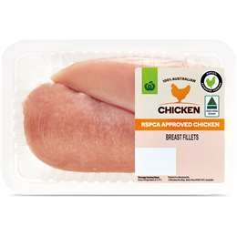 Woolworths Chicken Breast Fillet Skinless Small Tray 510g - 750g