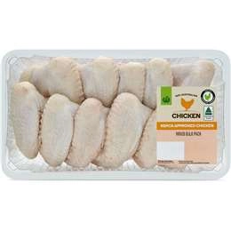 Woolworths Chicken Rscpa Approved Chicken Wings 1.4kg - 1.7kg