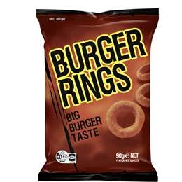 Burger Rings Burger Snacks  90g