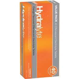 Hydralyte Orange Effervescent Tablets 40 Pack