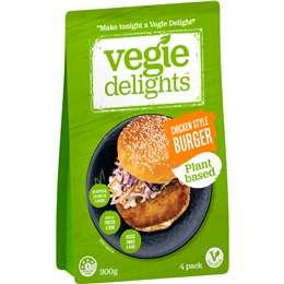 Vegie Delights Plant Based Chicken-style Burgers 4 Pack