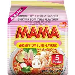 Mama Shrimp (tom Yum) Instant Noodles 90g X5 Pack