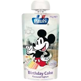 Pauls Kids Yoghurt Pouch Limited Edition Birthday Cake Flavour 70g