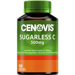 Cenovis Sugarless Vitamin C Chewable 500mg Tablets Immune Support 160 Pack