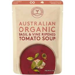 Australian Organic Food Co. 100% Australian Organic Tomato & Basil Soup Pouch 330g