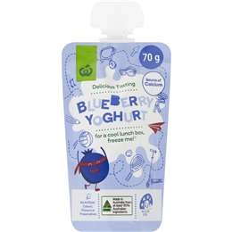 Woolworths Yoghurt Pouch Blueberry  70g