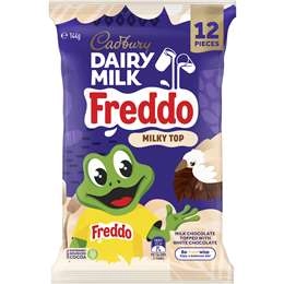 Cadbury Dairy Milk Chocolate Freddo Milky Top Share Pack 12 Pieces 144g