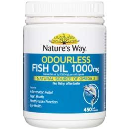 Nature's Way Odourless Fish Oil 1000mg  450 Pack