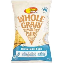 Sunrice Brown Rice Chips Sea Salt  150g