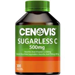 Cenovis Sugarless Vitamin C Chewable 500mg Tablets Immune Support 300 Pack