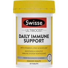 Swisse Ultiboost Daily Immune Support Tablets For Immune Health 60 Pack