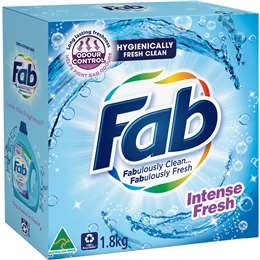 Fab Laundry Washing Powder Intense Fresh Odour Control 1.8kg