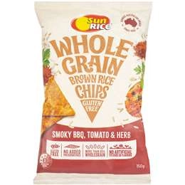 Sunrice Brown Rice Chips Smokehouse Bbq & Paprika 150g