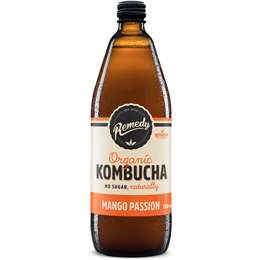 Remedy Organic Kombucha Mango Passion 750ml