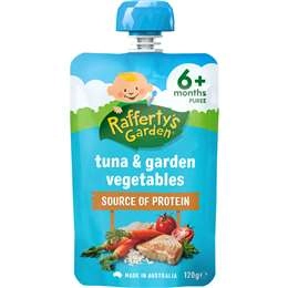 Rafferty's Garden Baby Food Pouch Protein Tuna & Garden Vegetables 6+ Months 120g