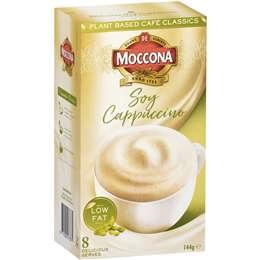 Moccona Plant Based Coffee Sachets Soy Cappuccino 8 Pack