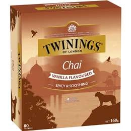 Twinings Chai Vanilla Tea Bags  80 Pack