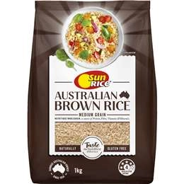 Sunrice Brown Rice Calrose Medium Grain 1kg