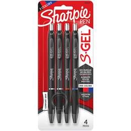 Sharpie S-gel 0.7mm Gel Pens Assorted Colours 4 Pack