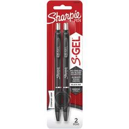 Sharpie S-gel 0.7mm Gel Pens Black 2 Pack