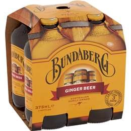 Bundaberg Ginger Beer  375ml X4 Pack