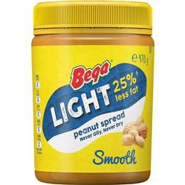 Bega Light Peanut Butter Smooth  470g